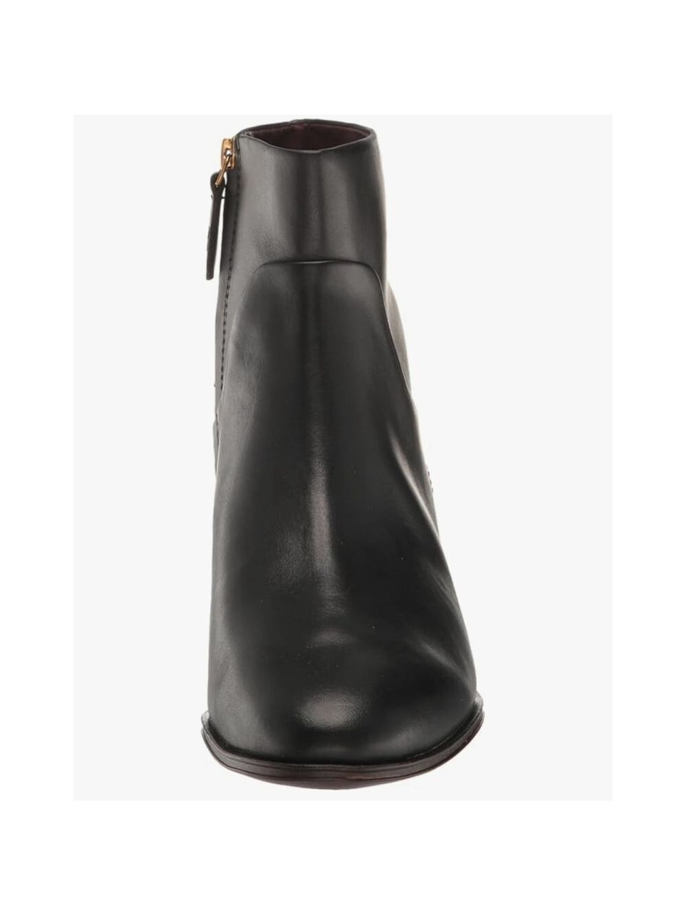 Franco Sarto Jessica Classic Retro Leather Block Heel Boots Booties 8.5 M BLACK - Picture 3 of 16